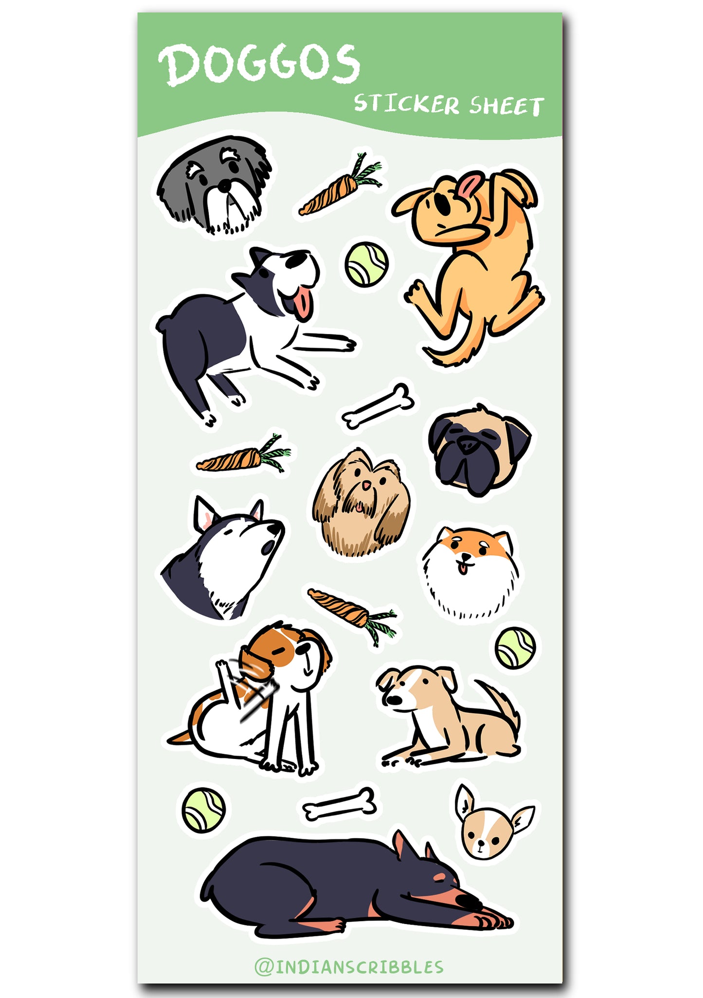 Doggos sticker sheet