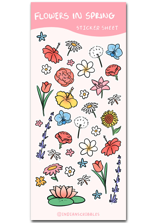 Flowers sticker sheet