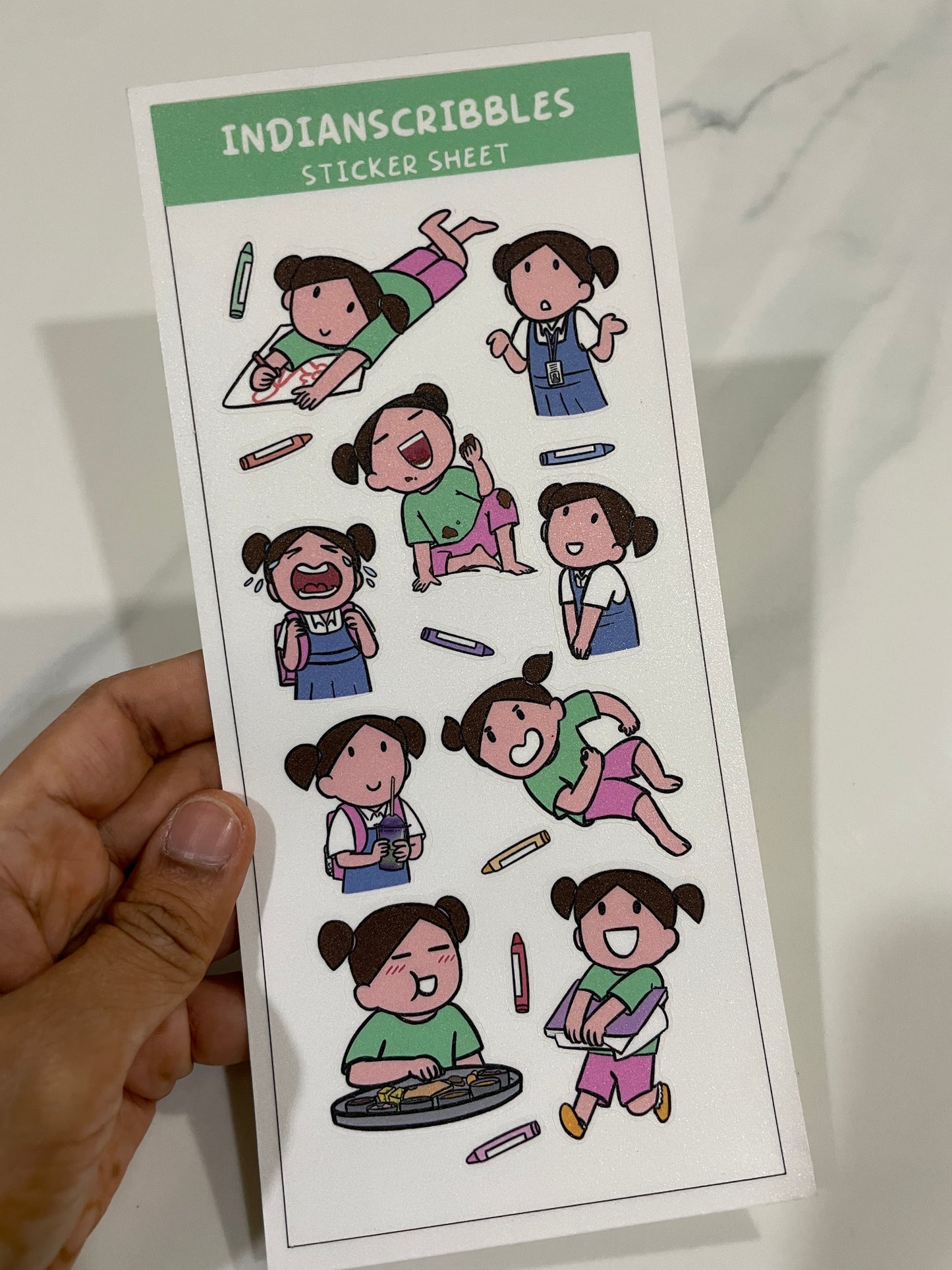 Indianscribbles sticker sheet