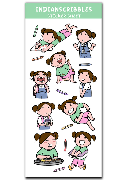 Indianscribbles sticker sheet