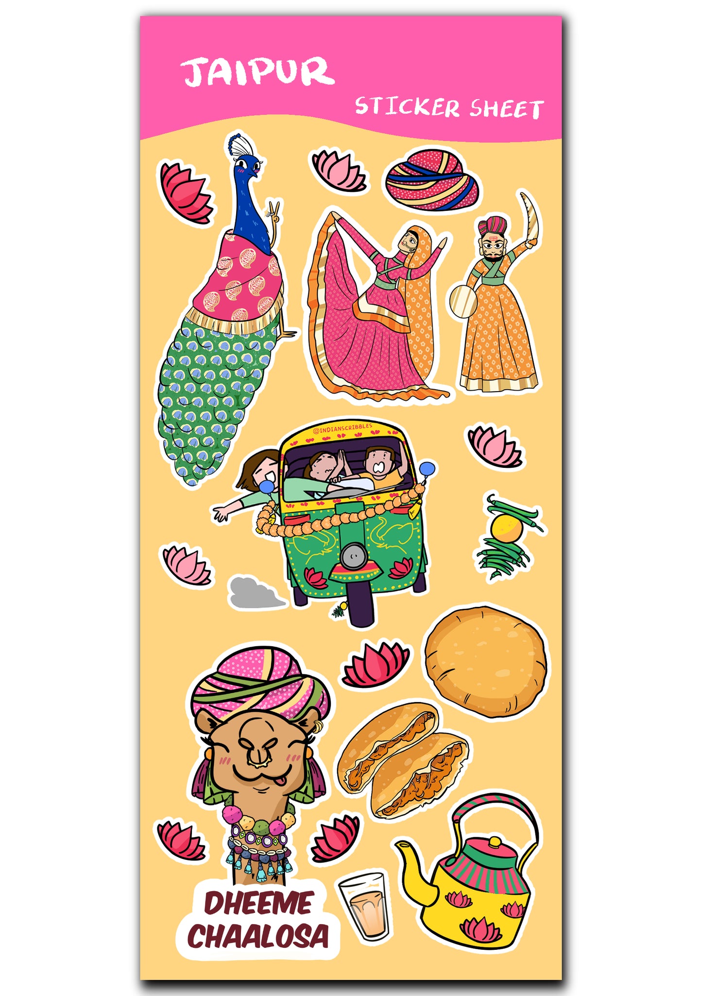 Jaipur sticker sheet