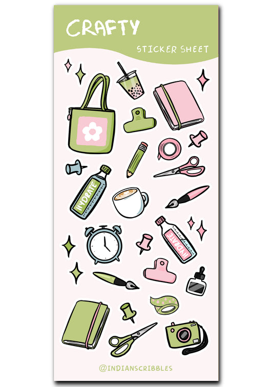 Crafty sticker sheet