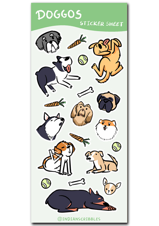 Doggos sticker sheet